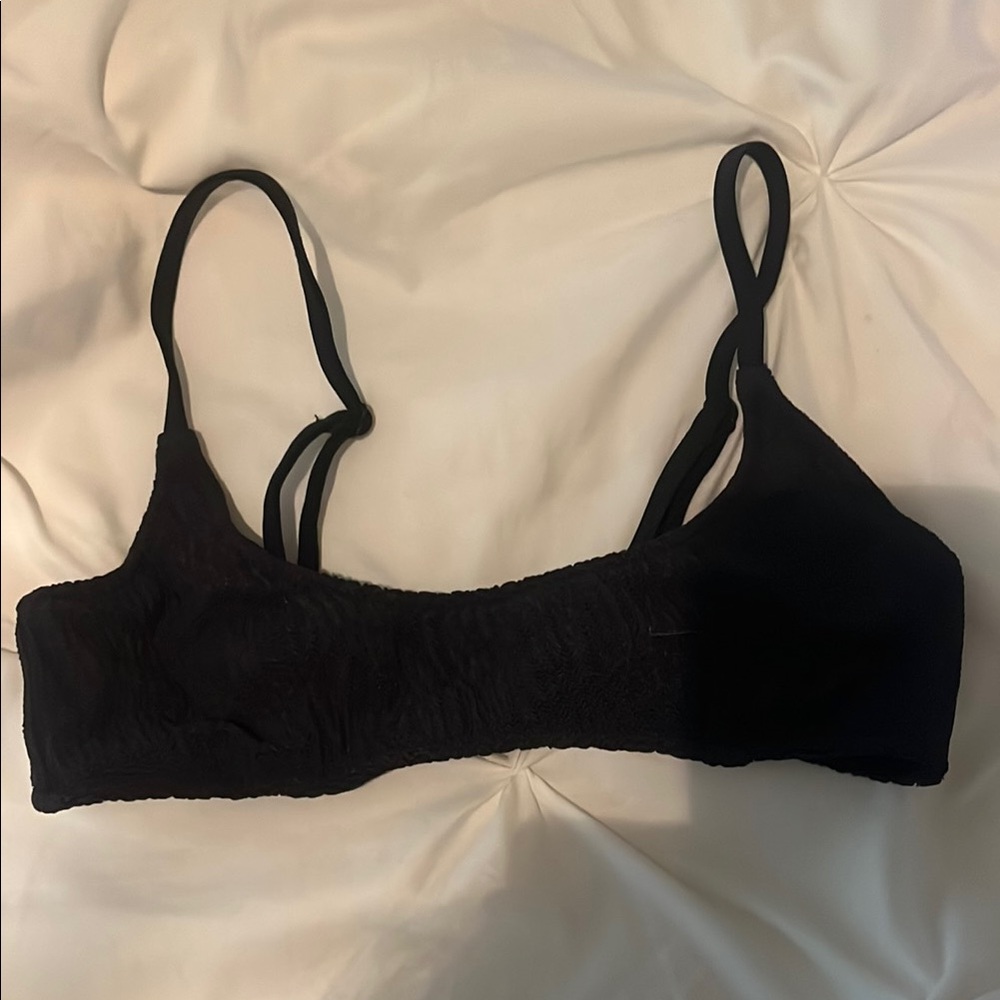 Triangl Black scoop neck bikini top only
